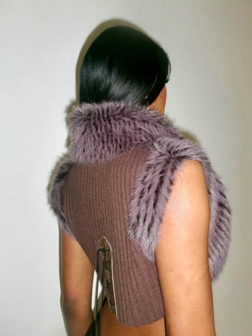 BNWT Matte Brand Crop Fur Vixen Vest